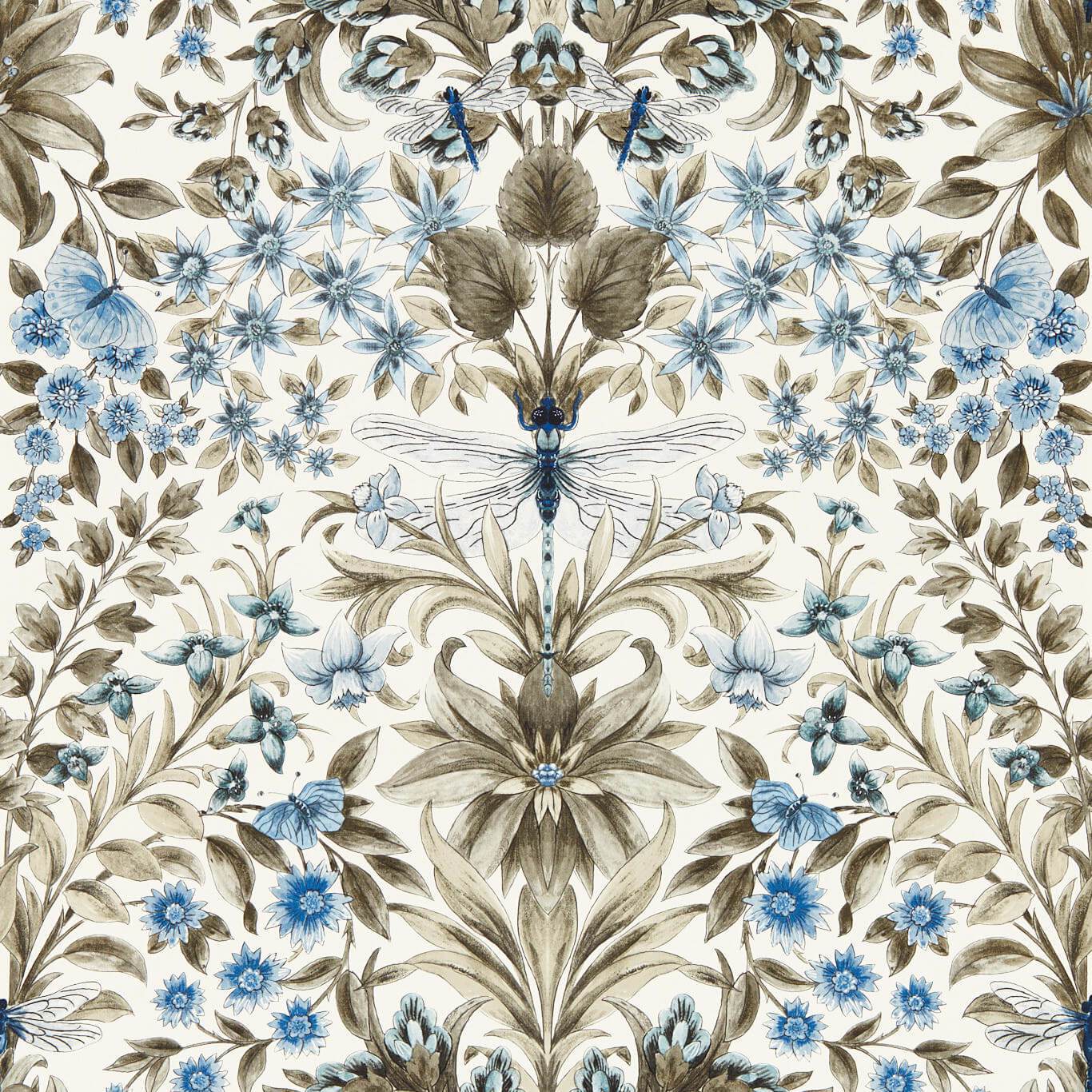 Mirabell Wallpaper - Denim - Clarke & Clarke - W0196/01