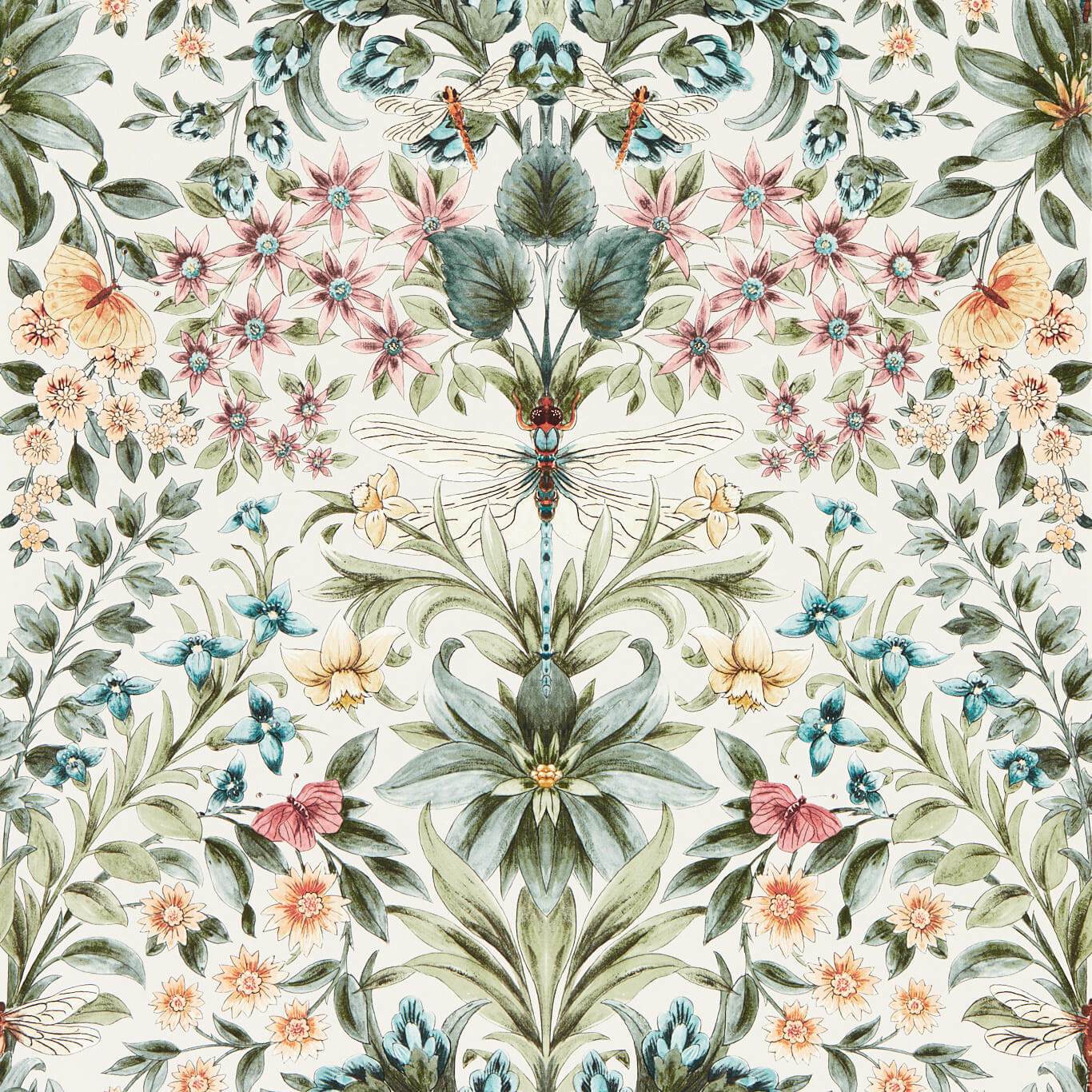 Mirabell Wallpaper - Summer - Clarke & Clarke - W0196/03 - Morris Wallpaper