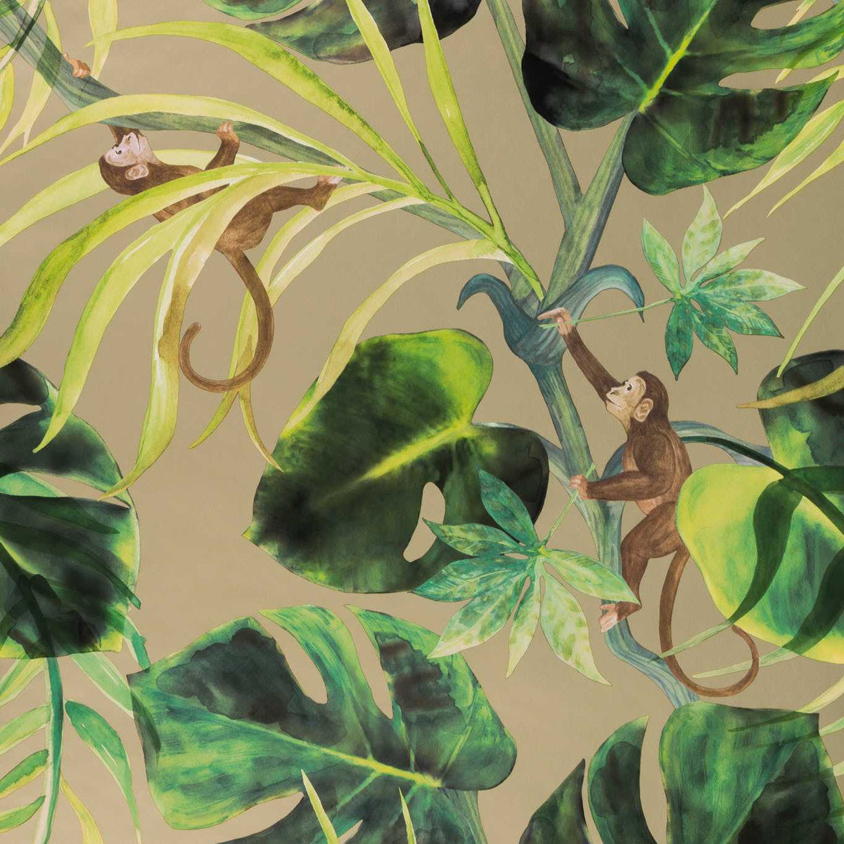 Monkey Business Wallpaper - Gilver - Clarke & Clarke - W0083/02 - Morris Wallpaper