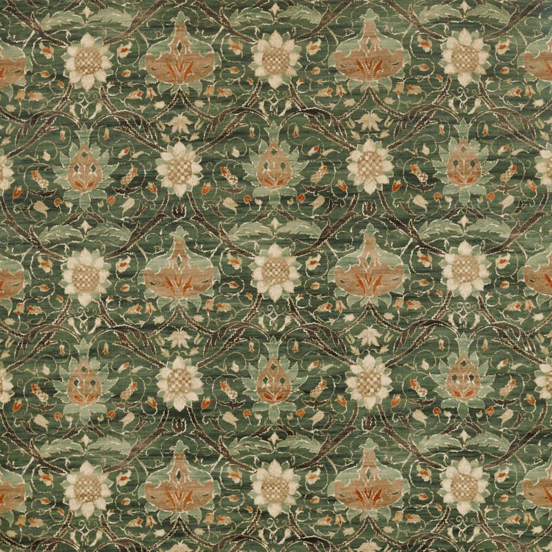 Montreal Velvet Fabric - Forest/Teal - Morris & Co - 226391 - Premier Wallcovering