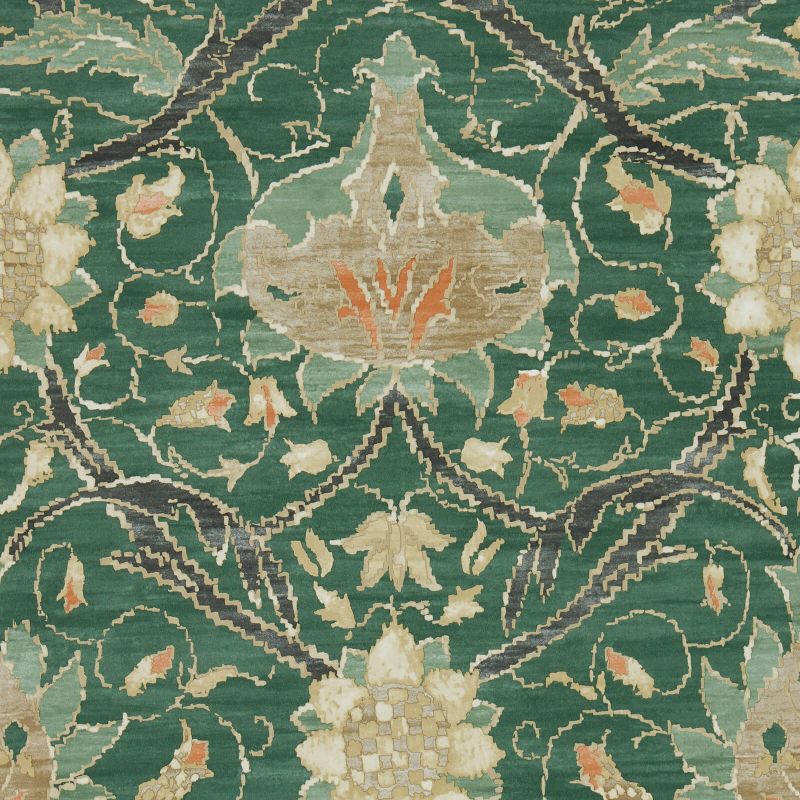 Montreal Wallpaper - Forest/Teal - Morris & Co - 216862 - Morris Wallpaper