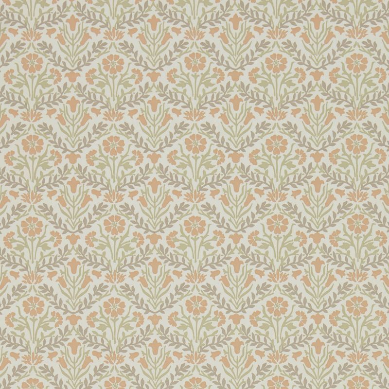 Morris Bellflowers Wallpaper - Saffron/Olive - Morris & Co - 216438 - Morris Wallpaper
