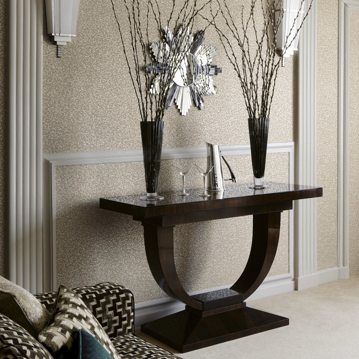 Mosaic Wallpaper - Silver - ZMOS06005 - Zoffany - Morris Wallpaper