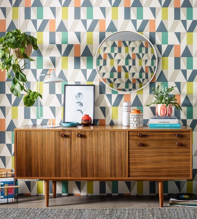 Nuevo Wallpaper - Indigo / Slate / Satsuma - NNUE111831 - Scion