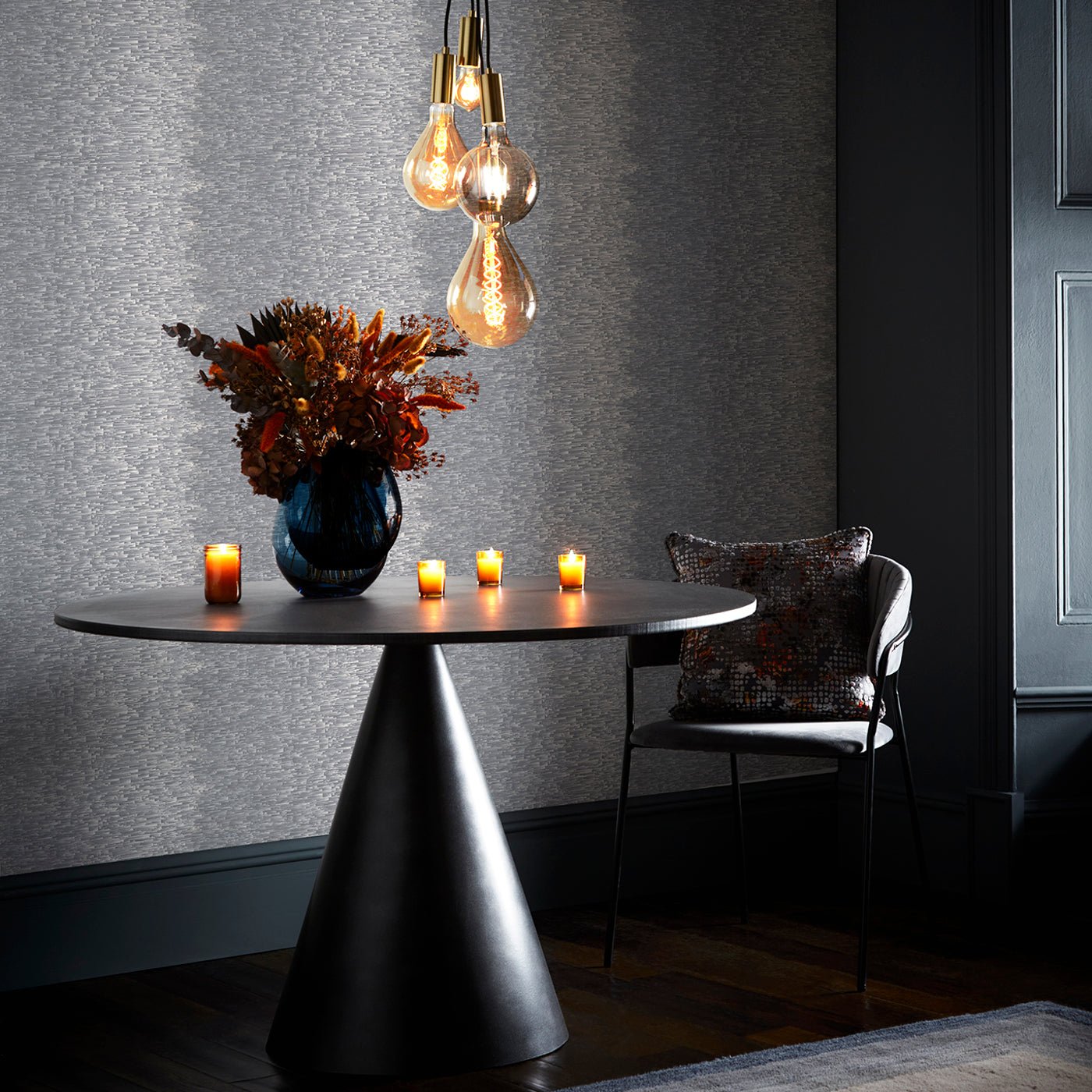 Ombre Wallpaper - Slate - Clarke & Clarke - W0153/02 - Morris Wallpaper