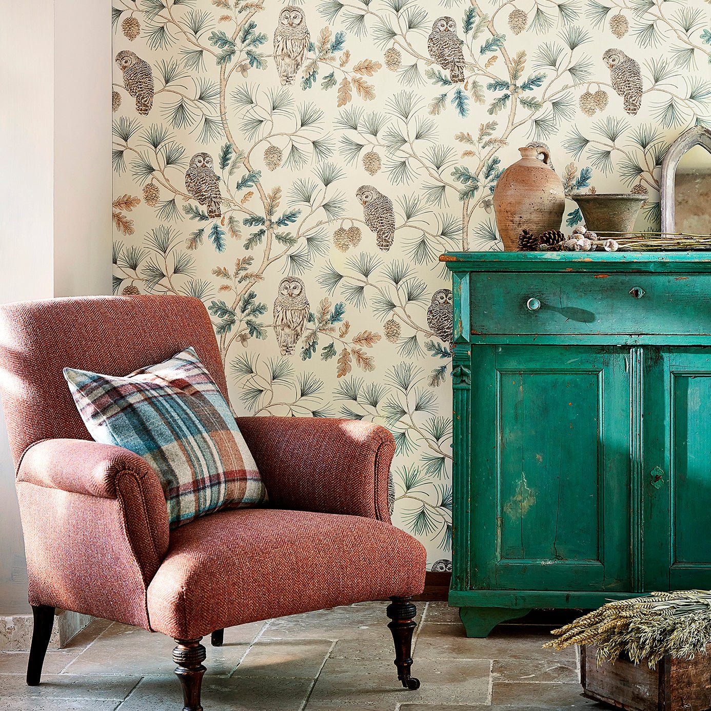 Owlswick Wallpaper - Briarwood - Sanderson - DYSI216597 - Morris Wallpaper