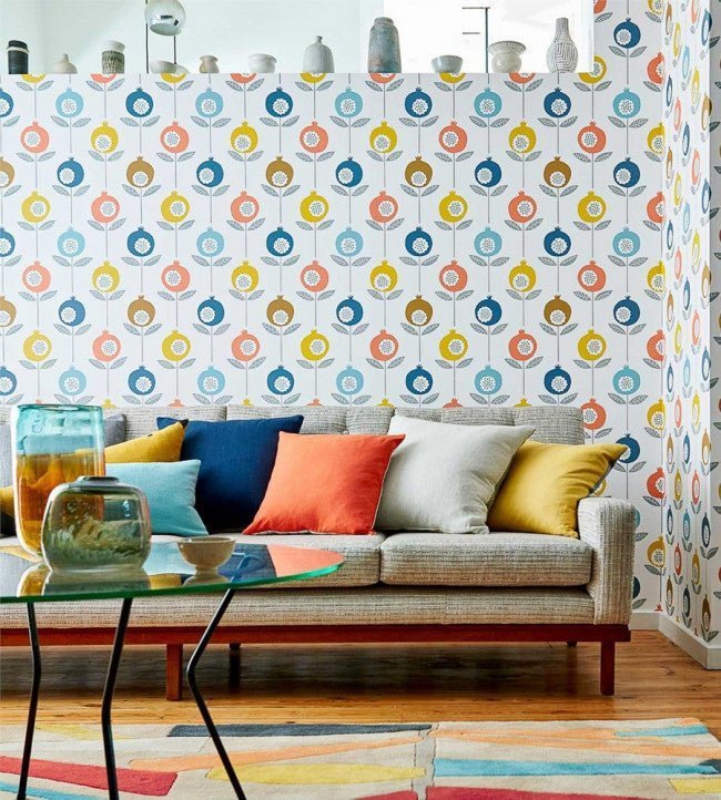 Pepino Wallpaper - Limeade / Hemp / Glacier - NNOU111544 - Scion