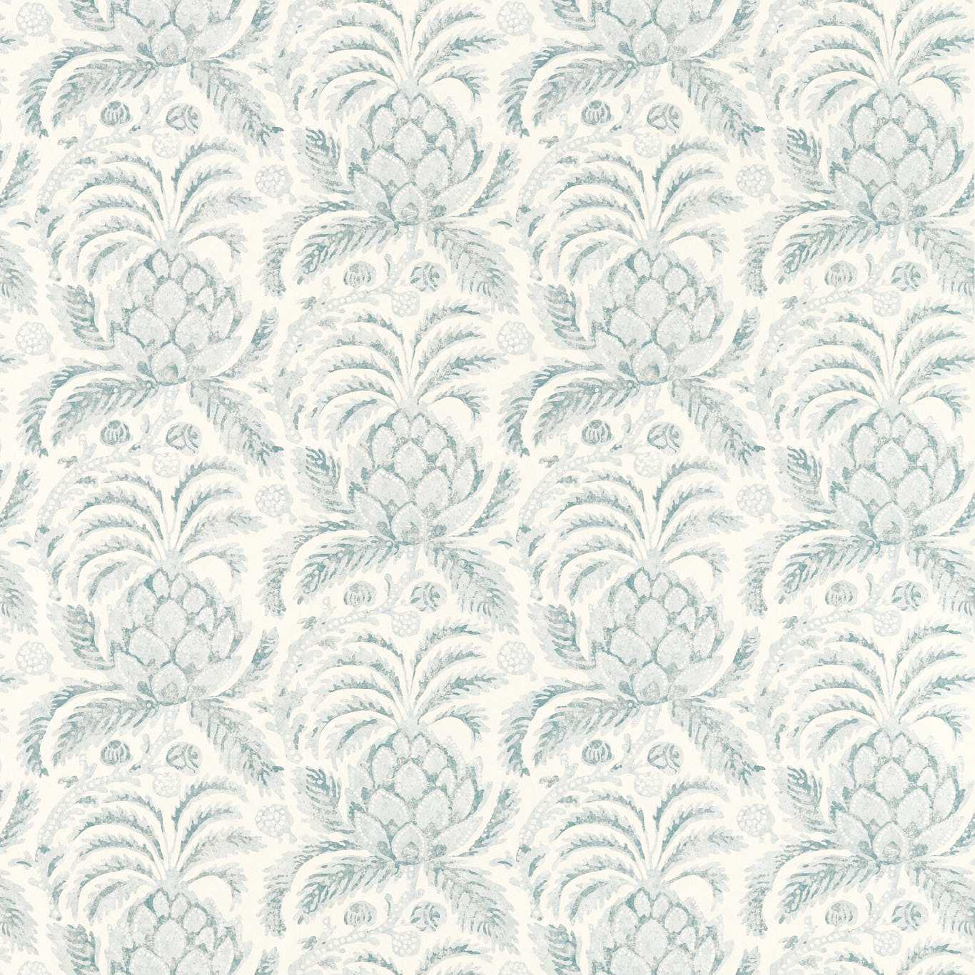 Pina de Indes Wallpaper - Stockholm Blue - Zoffany - ZATW313041 - Morris Wallpaper