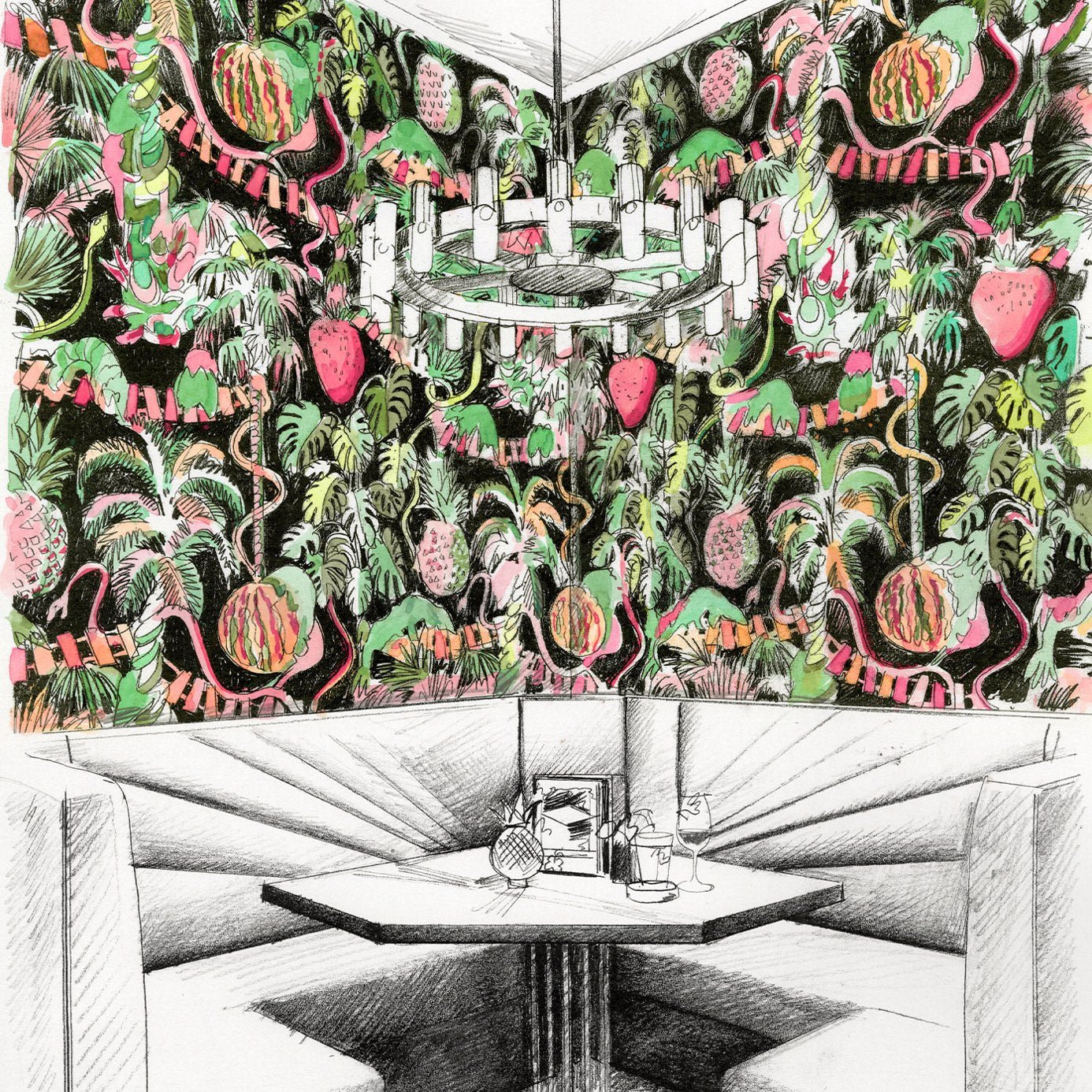 Precarious Pangolins Wallpaper - Tropical - ZPLW312981 - Zoffany - Morris Wallpaper