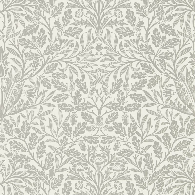 Pure Acorn Wallpaper - Ecru/Pewter - Morris & Co - 216042 - Morris Wallpaper