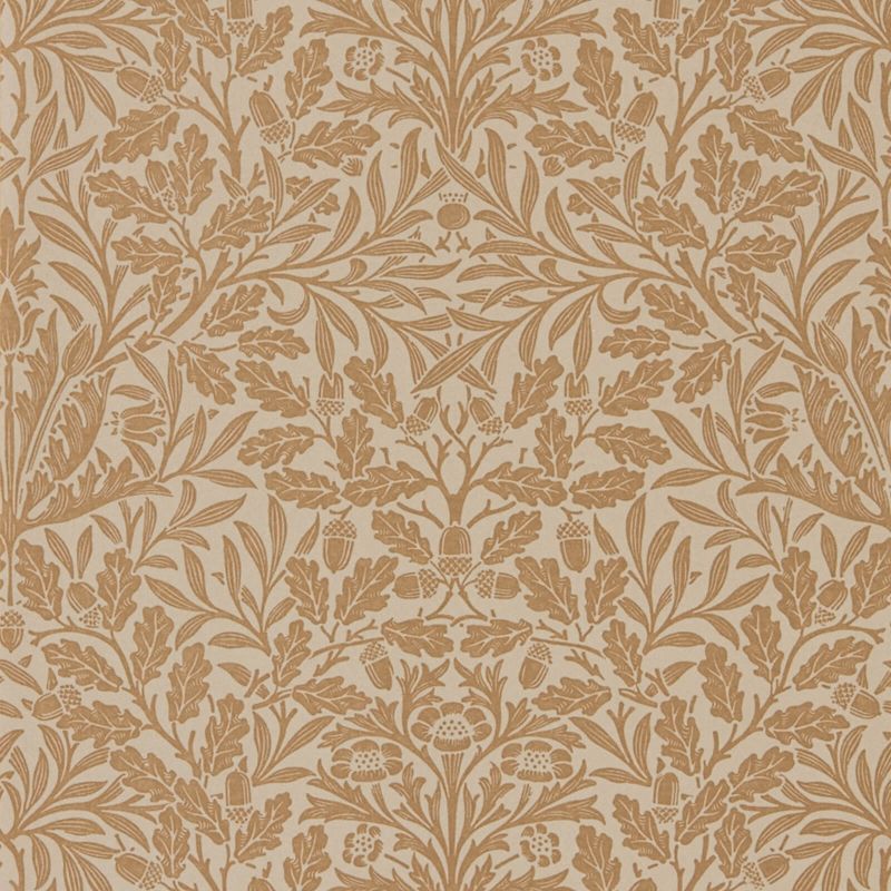 Pure Acorn Wallpaper - Gilver/Copper - Morris & Co - 216041 - Morris Wallpaper