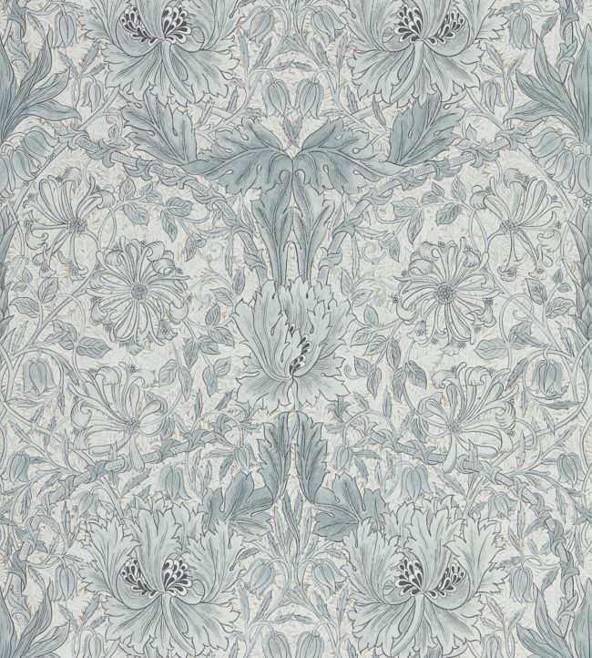Pure Honeysuckle & Tulip Wallpaper - Cloud Grey - 216524 - Morris & Co