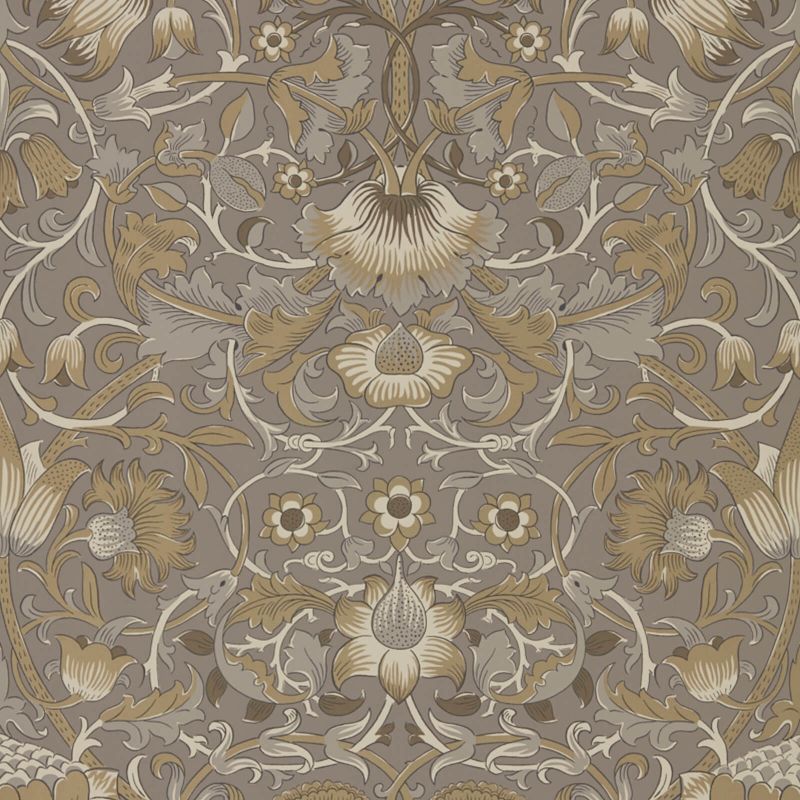 Pure Lodden Wallpaper - Taupe/Gold - Morris & Co - 216028 - Morris Wallpaper