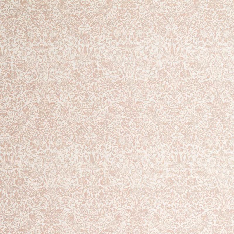 Pure Strawberry Thief Sheer Wide Width Fabric - Blush - Morris & Co - 227299 - Premier Wallcovering