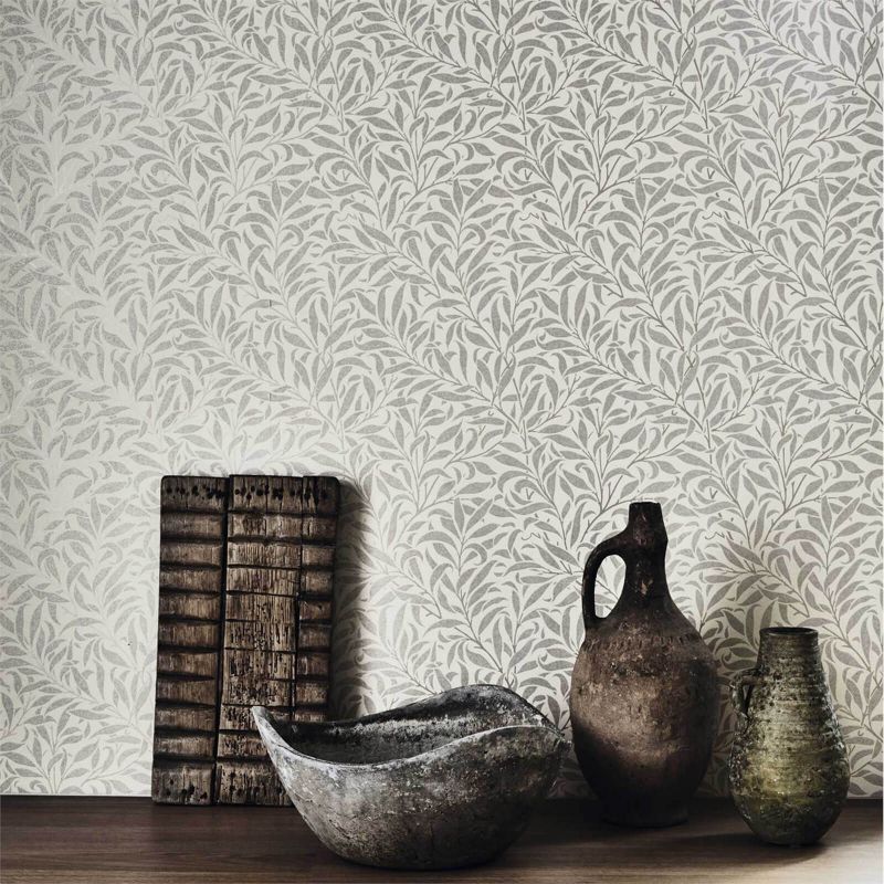 Pure Willow Bough Wallpaper - Charcoal/Black - Morris & Co - 216026 - Morris Wallpaper