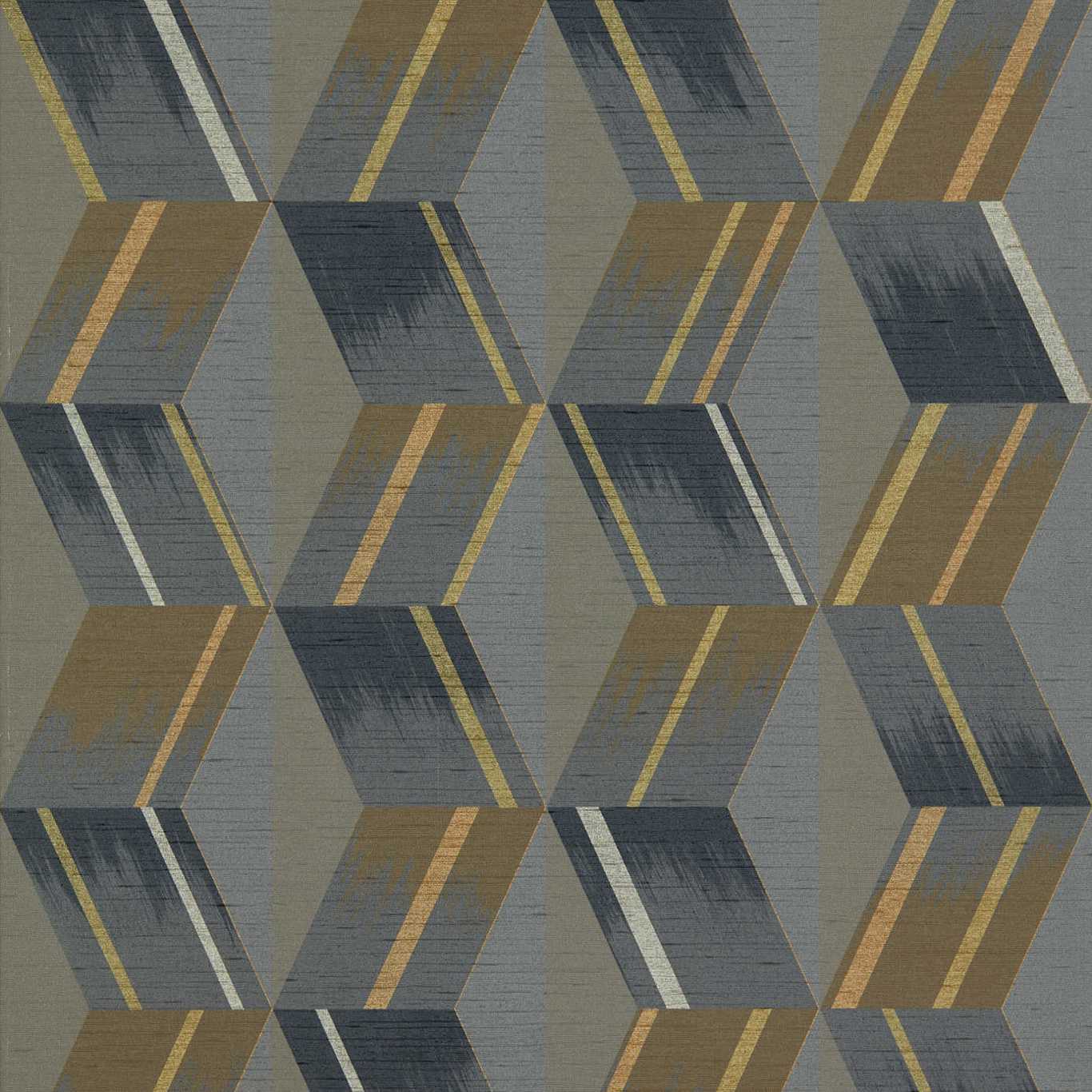Rhombi Wallpaper - Anthracite - ZRHW312895 - Zoffany - Morris Wallpaper