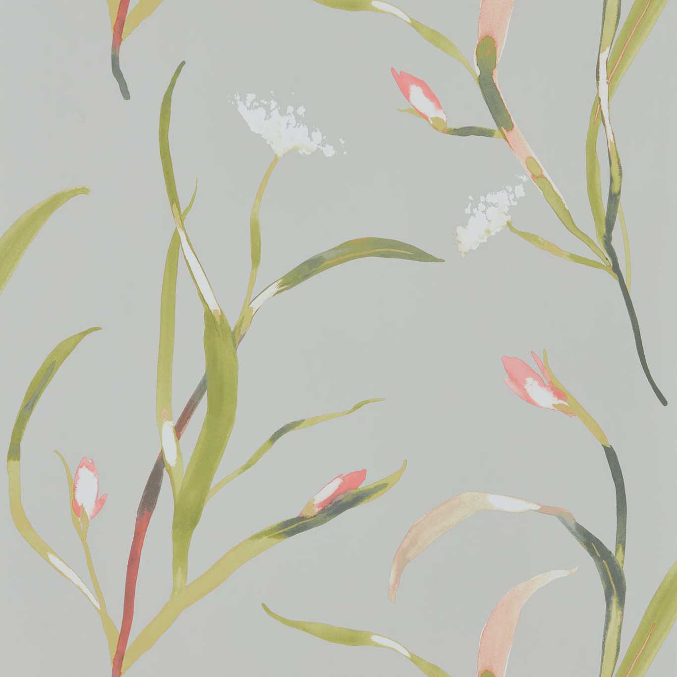 Saona Wallpaper - Coral/Silver - Harlequin - HZAP111756 - Morris Wallpaper