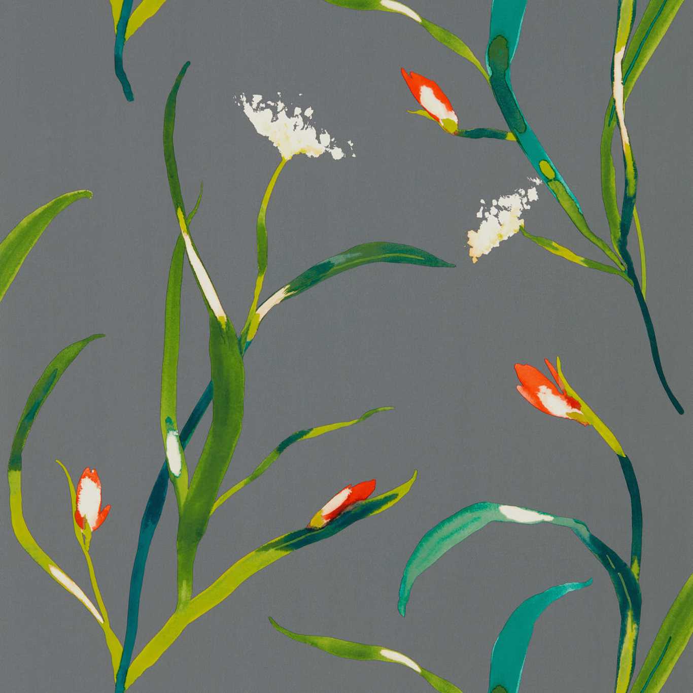Saona Wallpaper - Kiwi/Charcoal - Harlequin - HZAP111758 - Morris Wallpaper