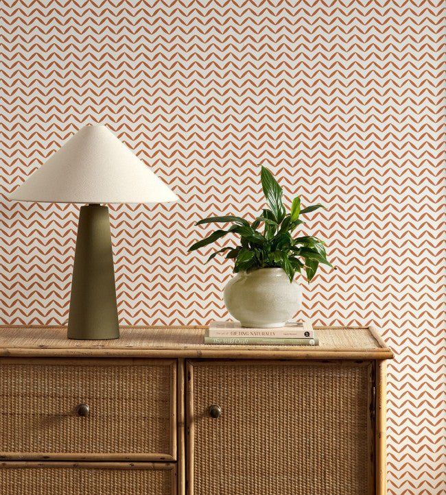 Sapling Wallpaper - Ladybird Red - Scion - NSCW113274 - Morris Wallpaper