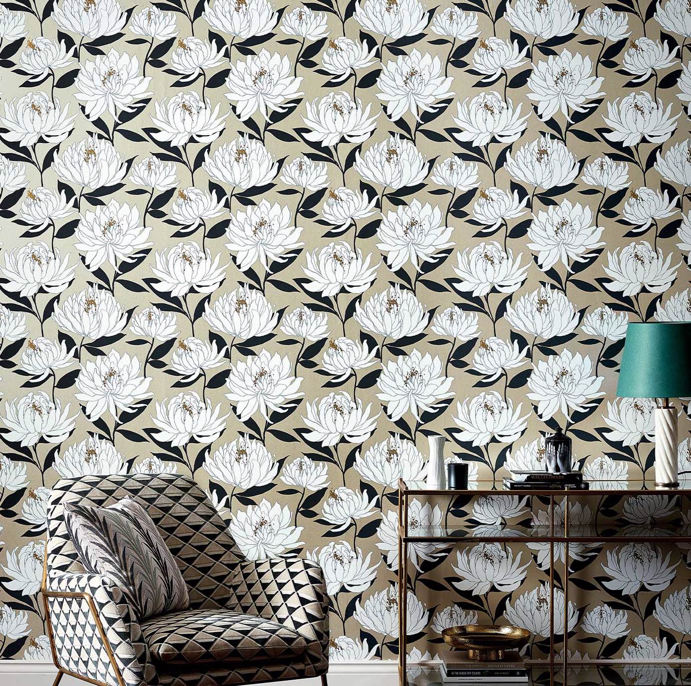 Sebal Wallpaper - Platinum/Ebony - Harlequin - HSAW112130 - Morris Wallpaper