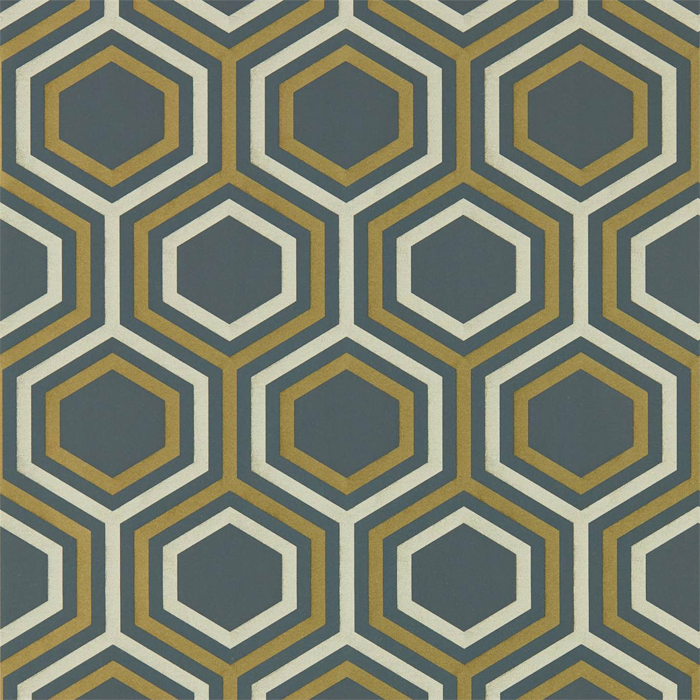 Selo Wallpaper - Ebony/Gold - Harlequin - HSAW112149 - Morris Wallpaper