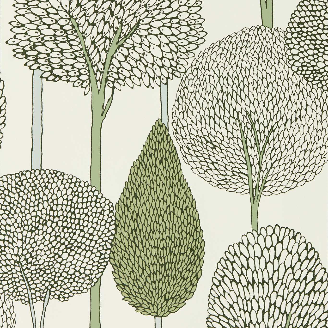 Silhouette Wallpaper - Seaglass/Forest - Harlequin - HRTW113139 - Morris Wallpaper