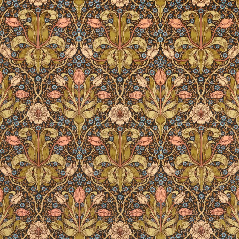 Spring Thicket Velvet Fabric - Old Fashioned - Morris & Co - 227208 - Premier Wallcovering