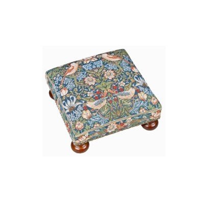 Strawberry Thief Tapestry Footstool - Hines of Oxford - F350 - Morris Wallpaper