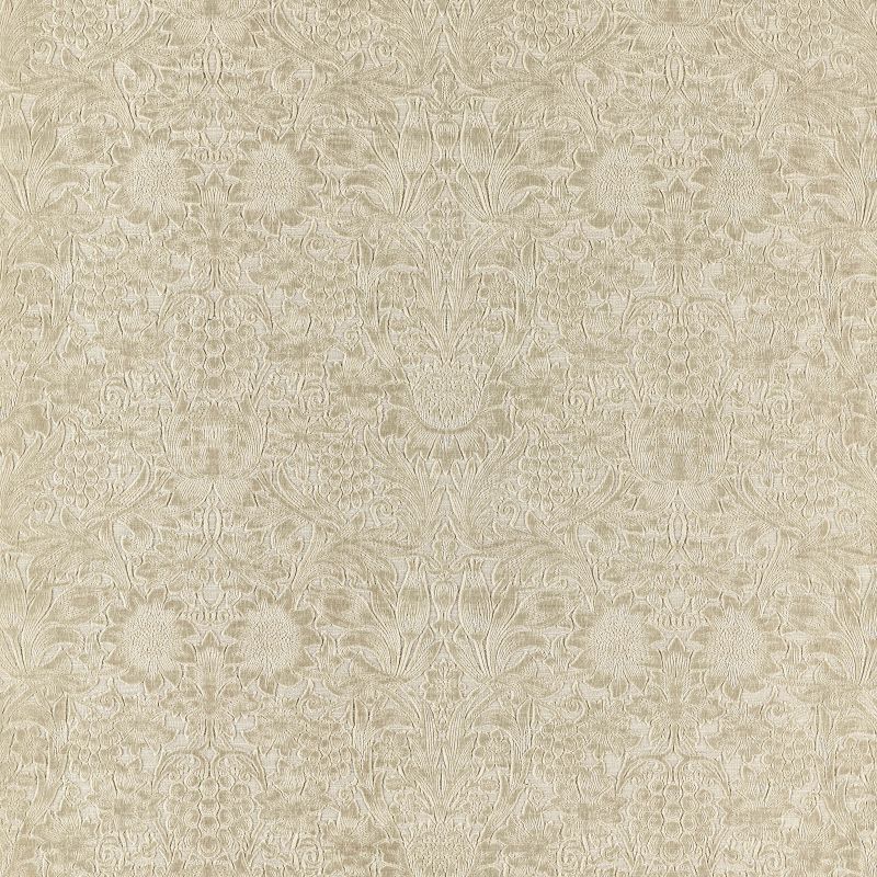 Sunflower Caffoy Velvet Fabric - Fired Biscuit - Morris & Co - 237286 - Premier Wallcovering