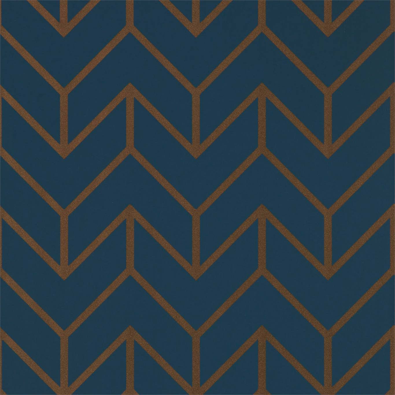 Tessellation Wallpaper - Marine/Copper - Harlequin - HMWF111986 - Morris Wallpaper