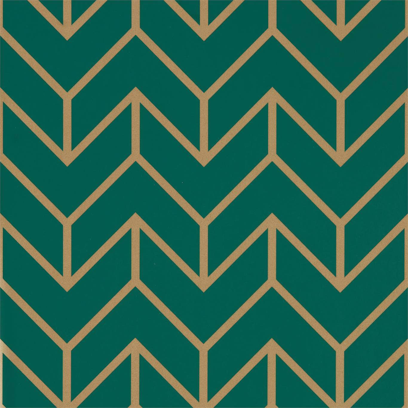 Tessellation Wallpaper - Teal/Gold - Harlequin - HMWF111984 - Morris Wallpaper