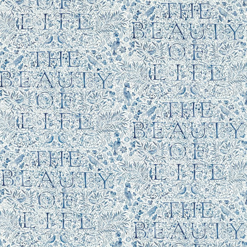 The Beauty of Life Fabric - Indigo - Morris & Co - 227034 - Premier Wallcovering