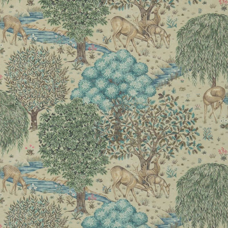 The Brook Wallpaper - Linen - Morris & Co - 216821 - Morris Wallpaper