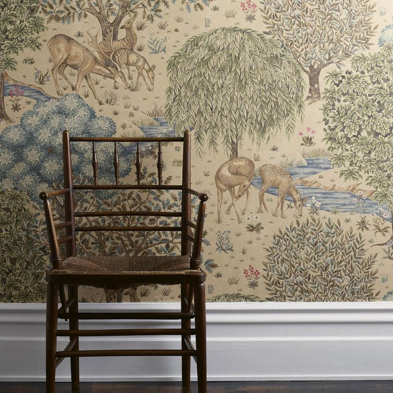 The Brook Wallpaper - Linen - Morris & Co - 216821 - Morris Wallpaper