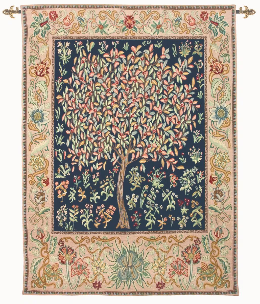 The Summer Tree Loom Woven Tapestry - 177 x 127 cm - Requires Rod Size 3 - Hines of Oxford - LW885 - Morris Wallpaper