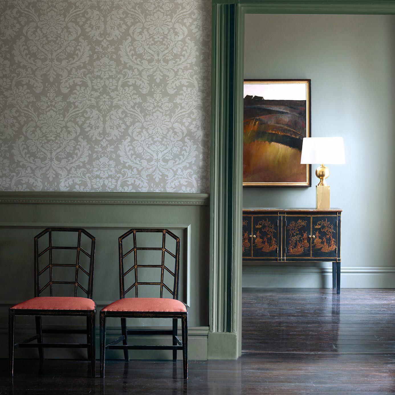Tours Wallpaper - Stone - Zoffany - ZPAL312708 - Morris Wallpaper