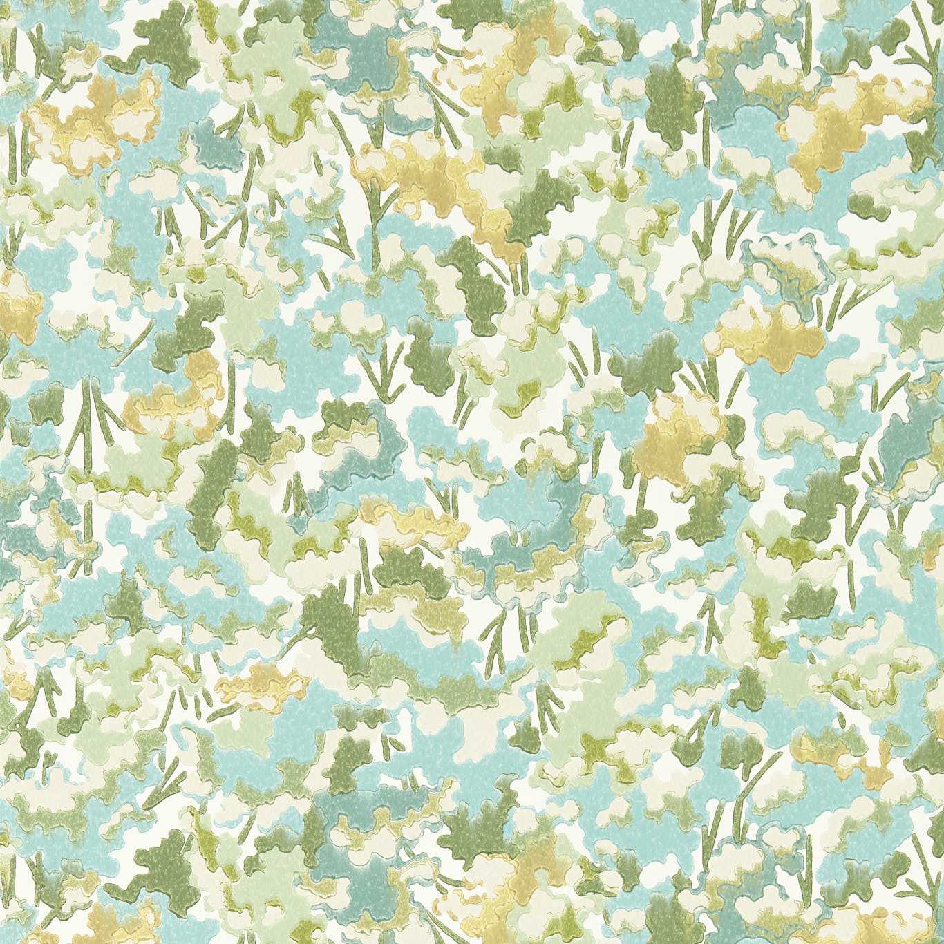 Tree Tops Wallpaper - Honey/Clover/Sky - Harlequin - HRTW113121 - Morris Wallpaper