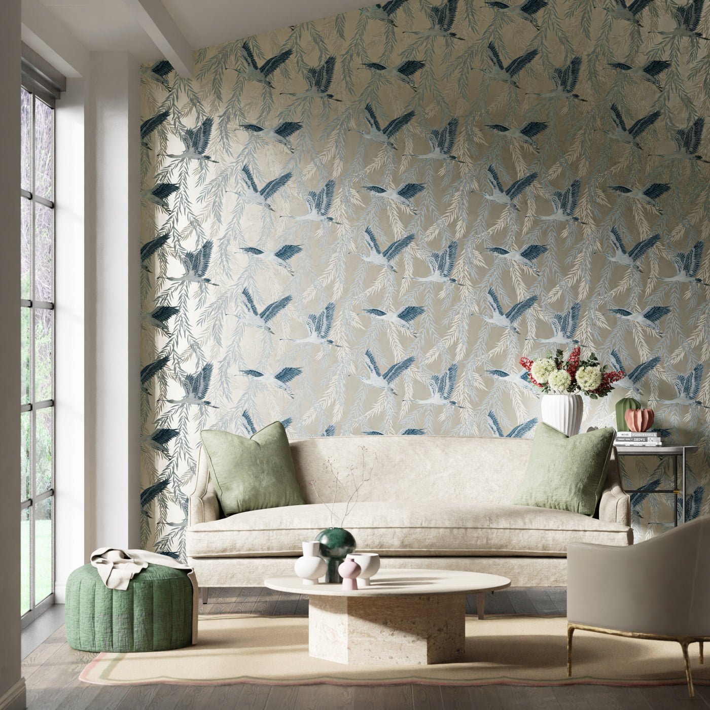 Valentina Wallpaper - Exhale /Ink - Harlequin - HDHW112912 - Morris Wallpaper