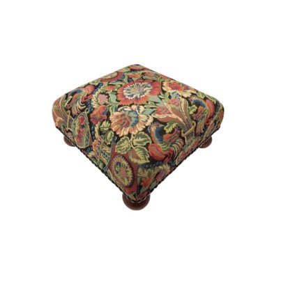 Vase & Birds Tapestry Footstool - Hines of Oxford - F1078 - Morris Wallpaper