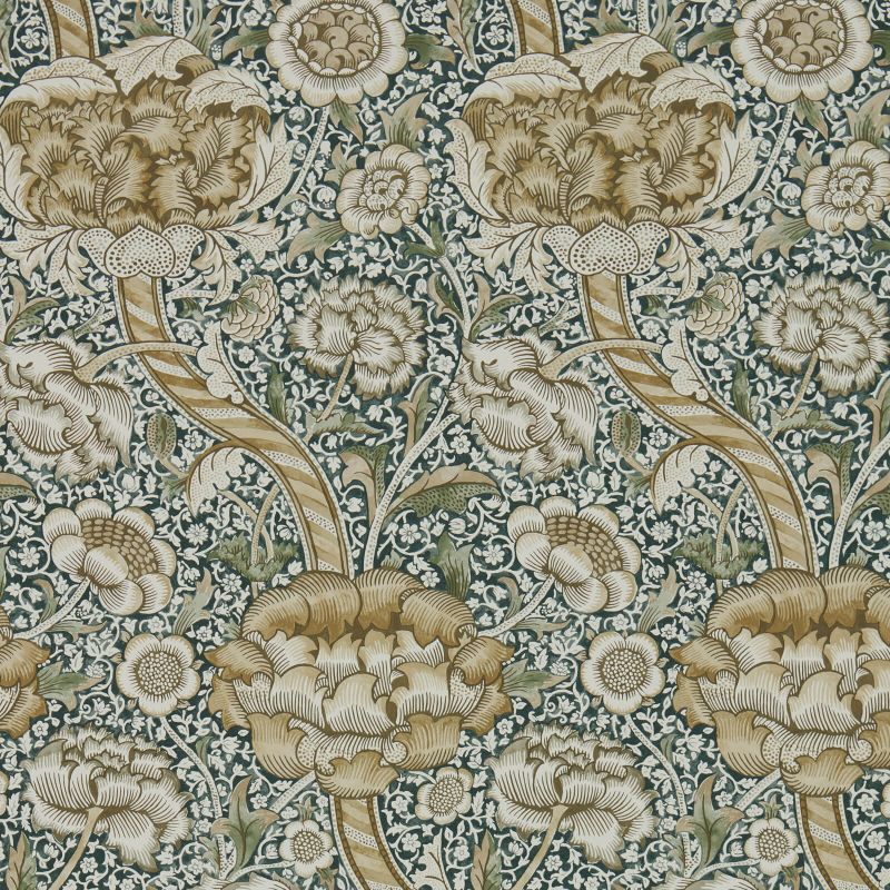 Wandle Wallpaper - Forest/Mustard - Morris & Co - 216421 - Morris Wallpaper