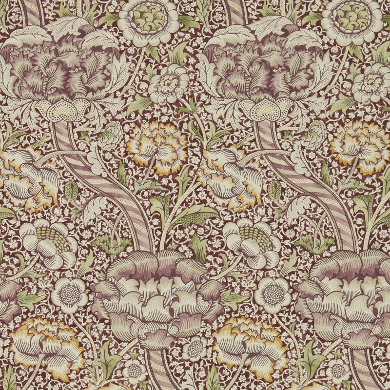Wandle Wallpaper - Wine/Saffron - Morris & Co - 216424 - Morris Wallpaper
