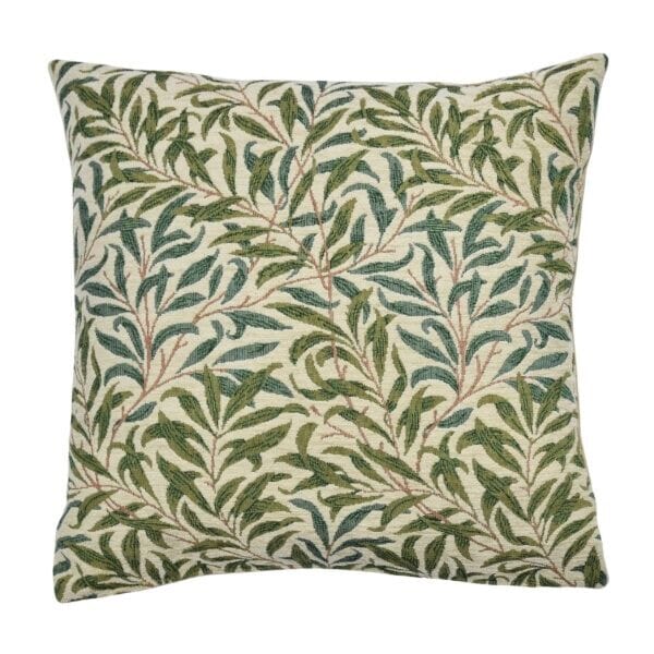 Willow Bough Green Tapestry Cushion with Feather Filler - Hines - 1245M - Morris Wallpaper