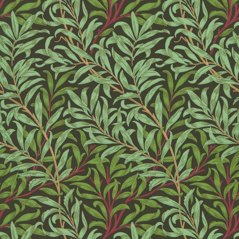 Willow Boughs Wallpaper - Bitter Chocolate - Morris & Co - 216950 - Morris Wallpaper