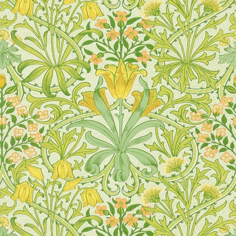 Woodland Weeds Wallpaper - Sap Green - Morris & Co - 217100 - Morris Wallpaper
