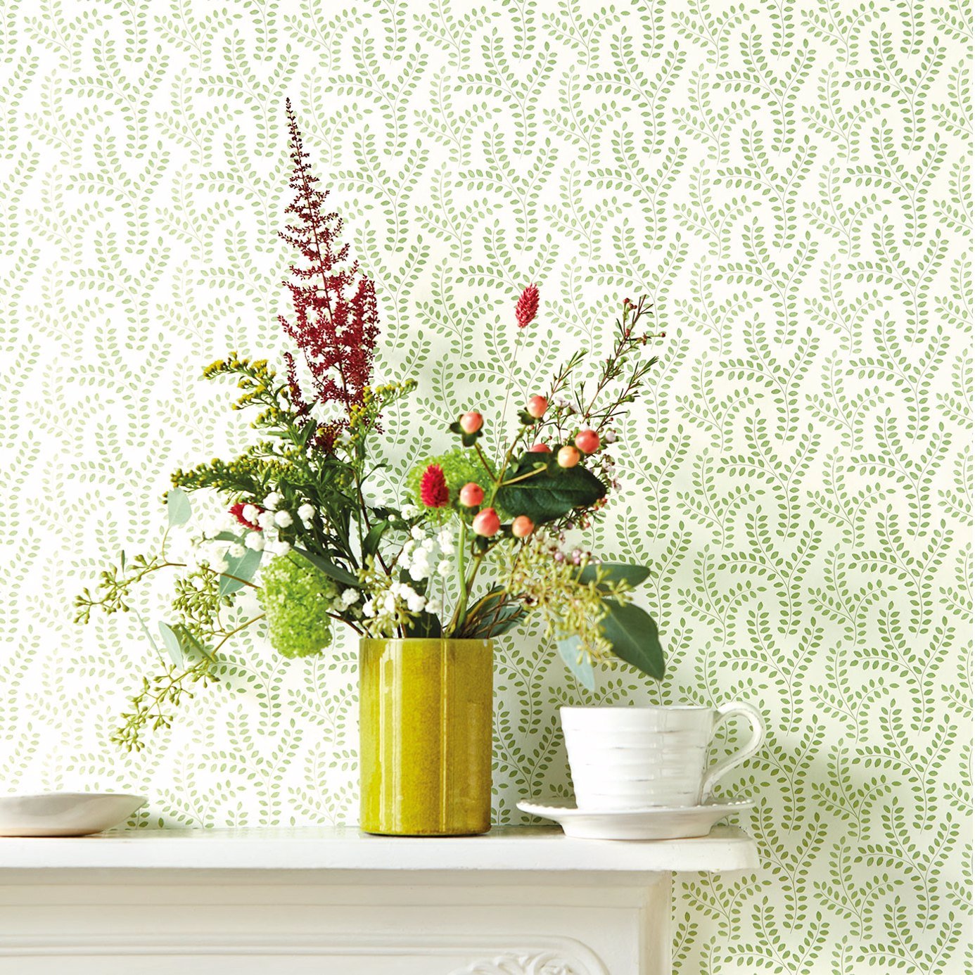 Yarton Wallpaper - Moss - Sanderson - DLMW216887 - Morris Wallpaper