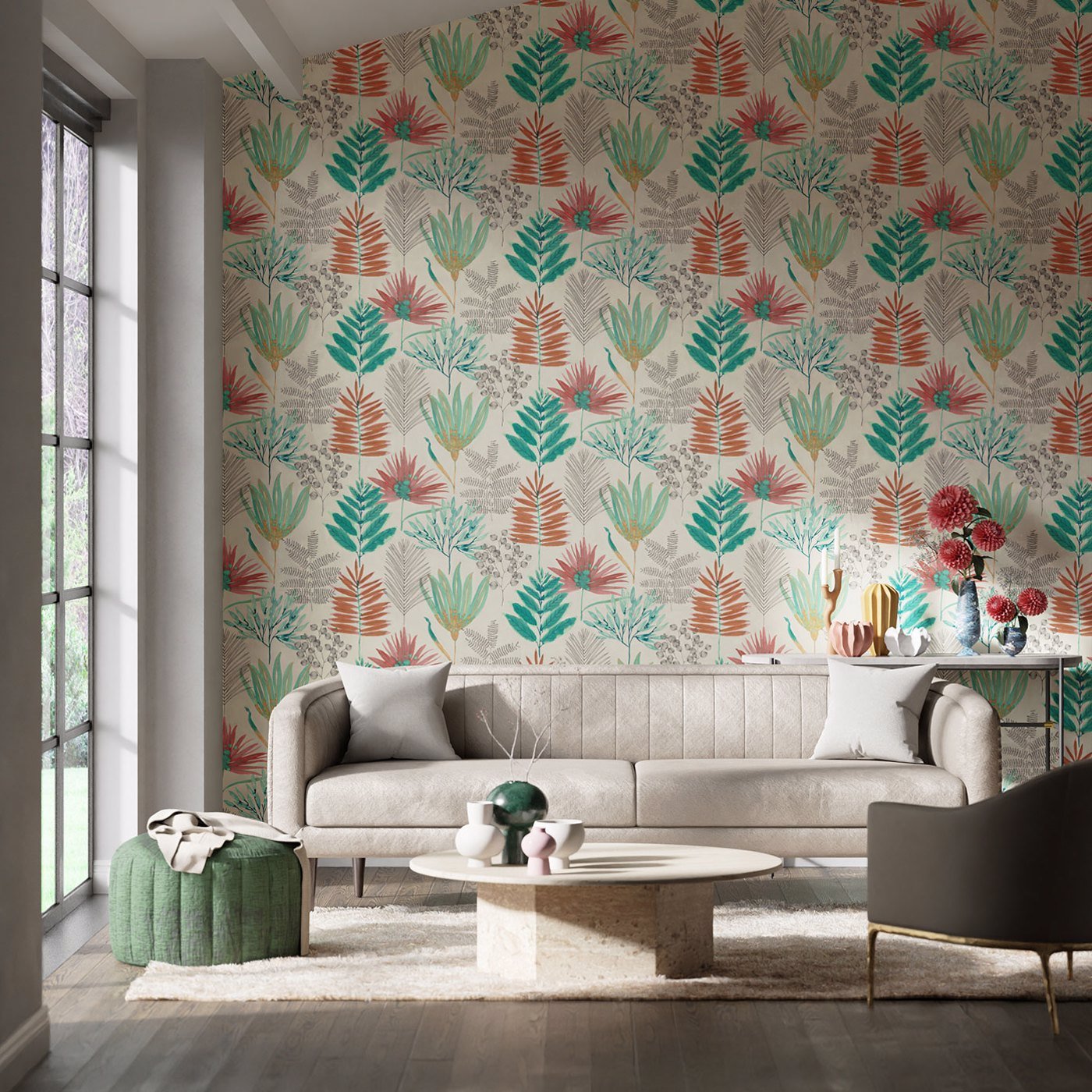 Yasuni Wallpaper - Paprika/Kiwi - Harlequin - HZAP111763 - Morris Wallpaper