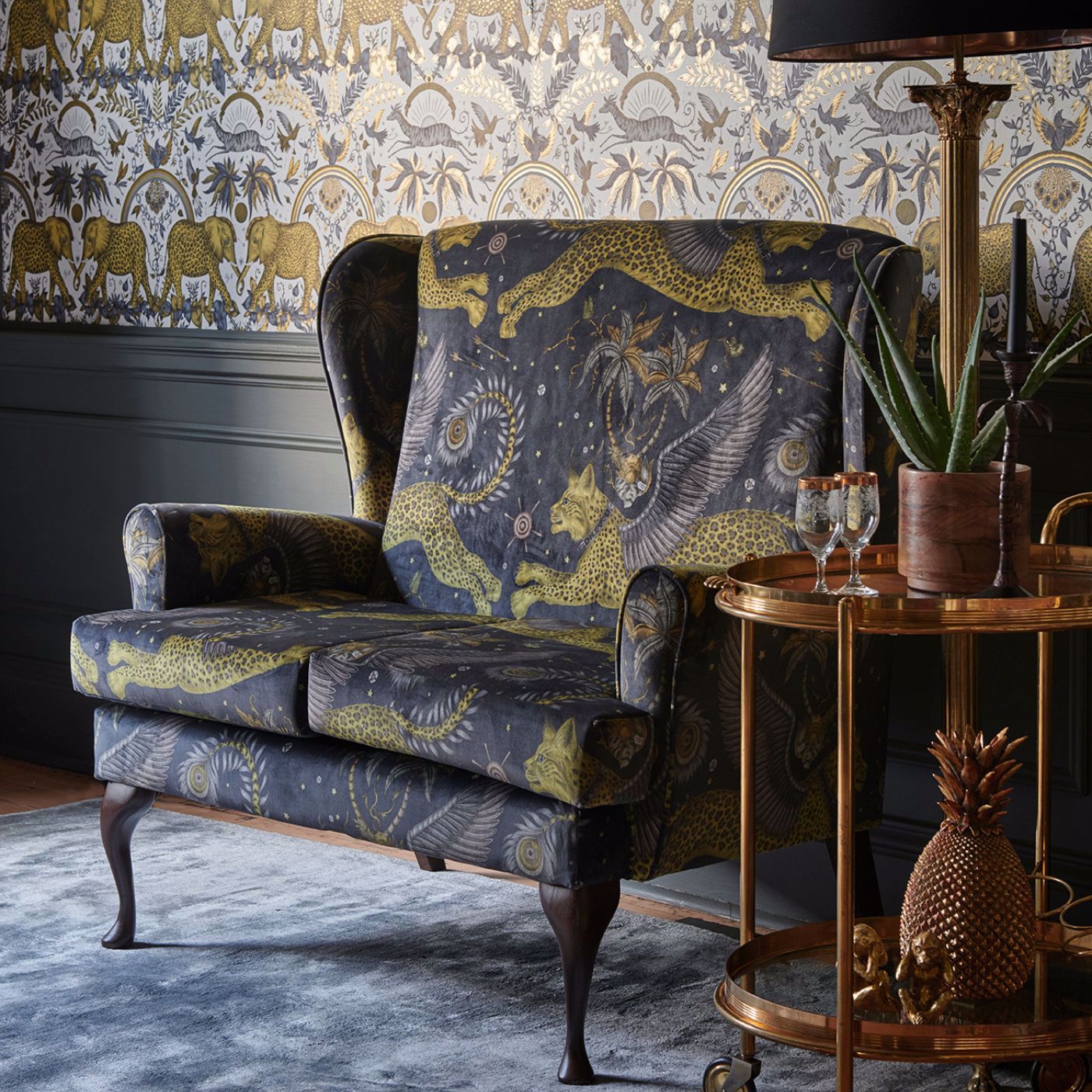 Zambezi Wallpaper - Gold - Clarke & Clarke - W0121/02 - Morris Wallpaper