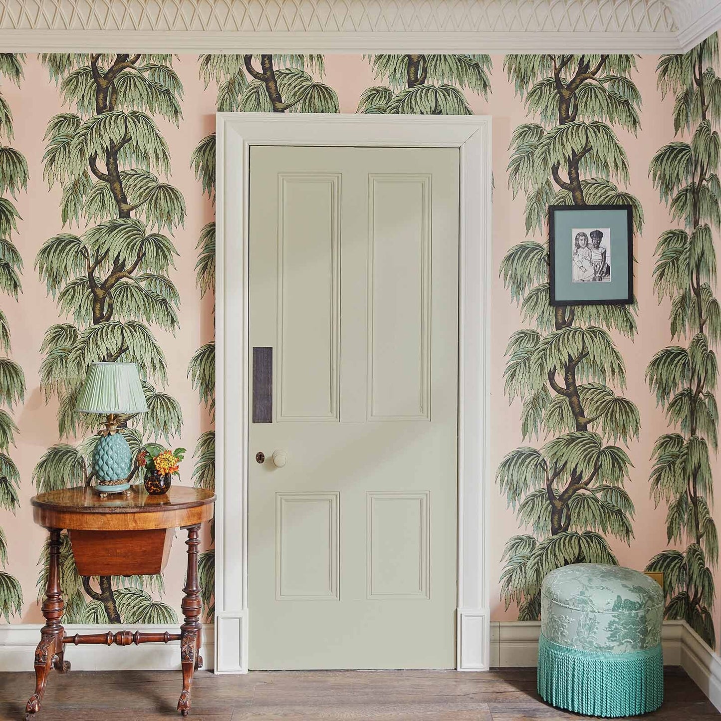 Babylon Wallpaper - Blush / Willow - 1-WA-BAB-DI-BLS-XXX