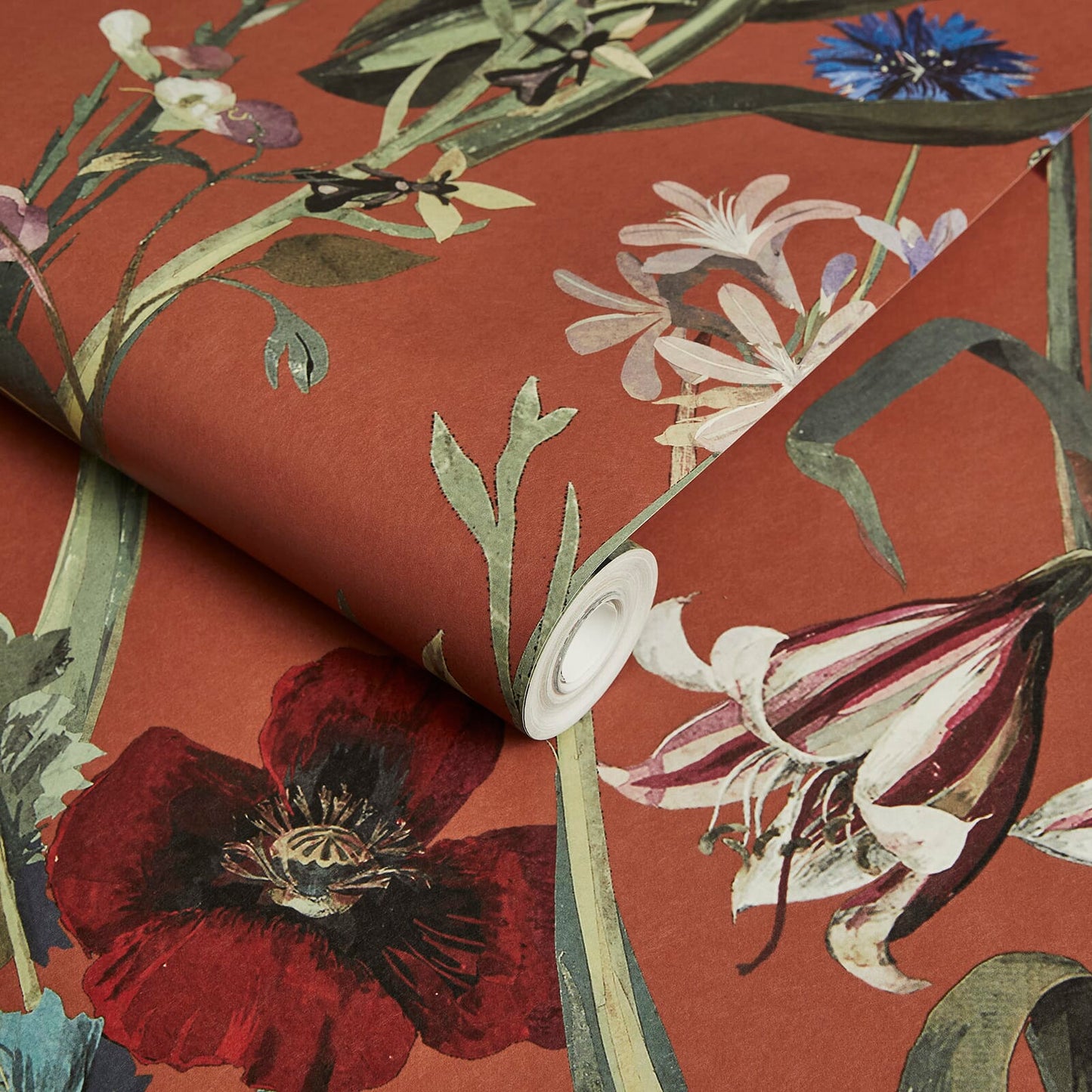 Flora Delanica Wallpaper - Clay - 1-WA-DEL-DI-CLA-XXX