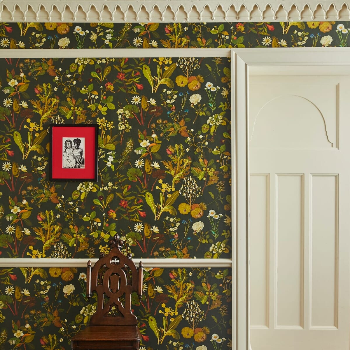 Herbarium Wallpaper - Forest-Green - 1-WA-HER-DI-FOR-XXX